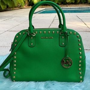 NWOT Michael Kors Studded Bag Green